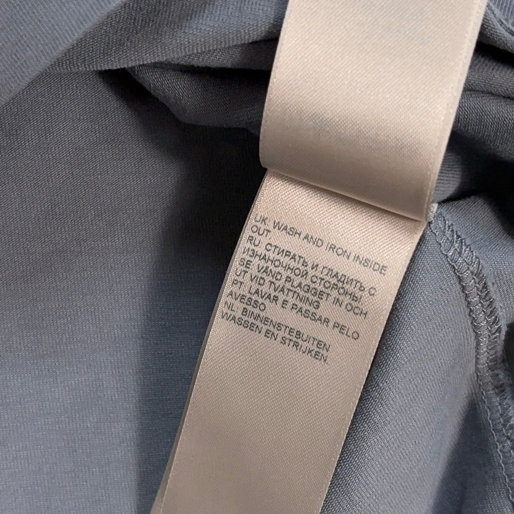 7 For All Mankind Luxe Performance T-Shirt Men's M Dusty Blue Stretch *Mark* - Picture 13 of 16